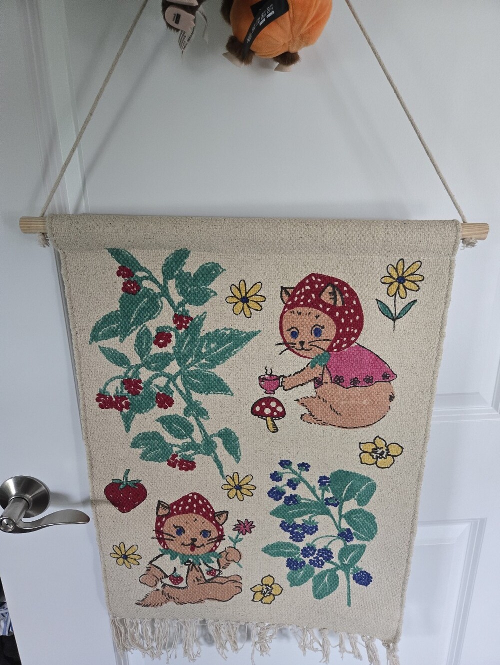 Strawberry Cat Wall Hanging Urban Outfitters